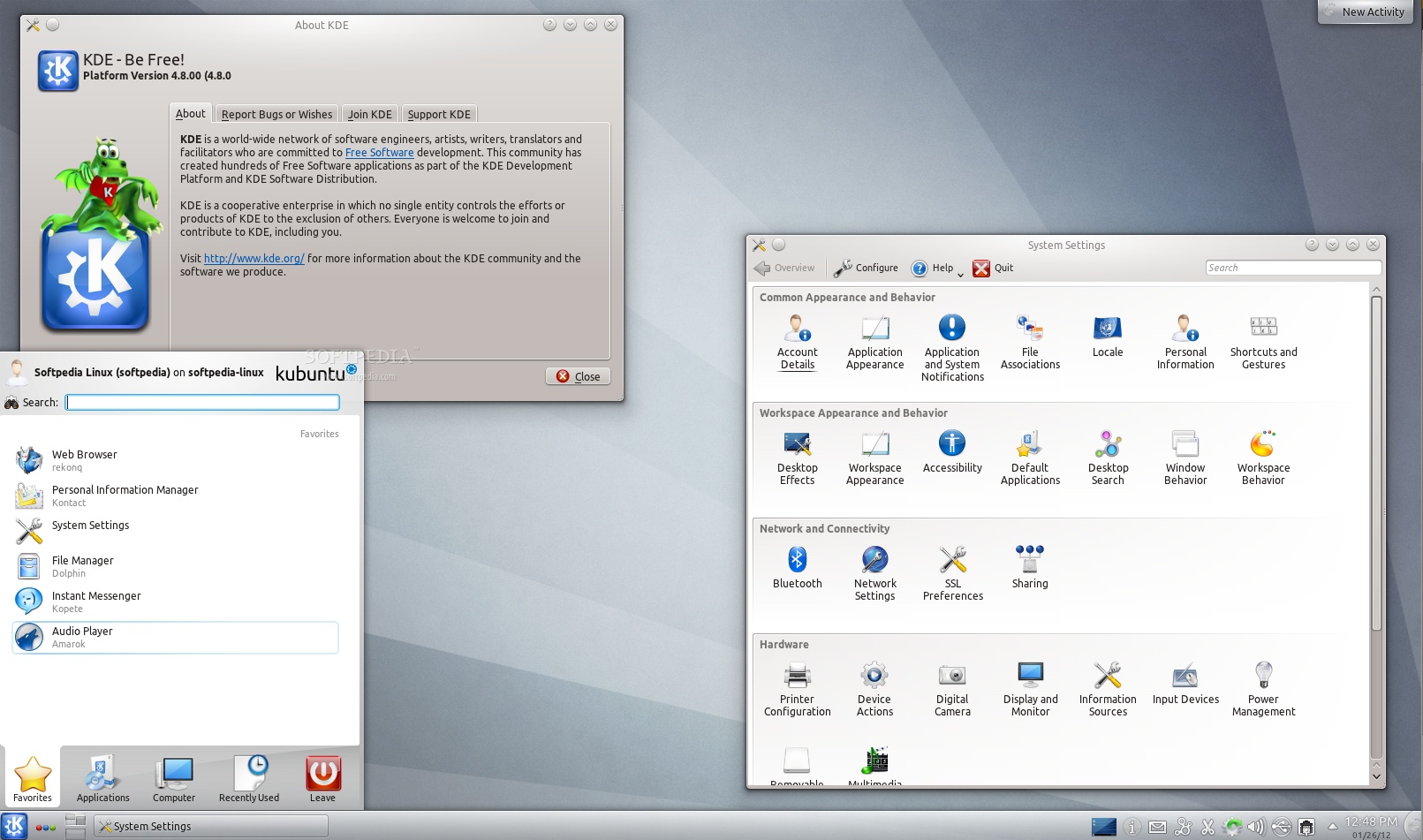 KDE 4.8 в Ubuntu 11.10 Oneiric Ocelot