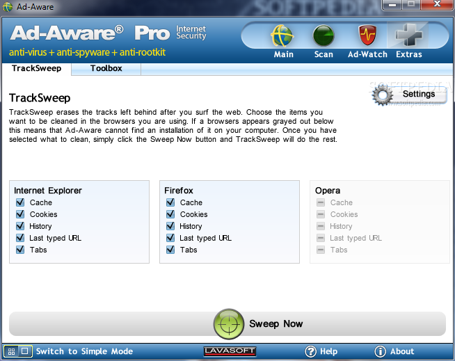 Cannot application list lexmark x4580 Lavasoft, Inc. Ad-Aware Pro Security