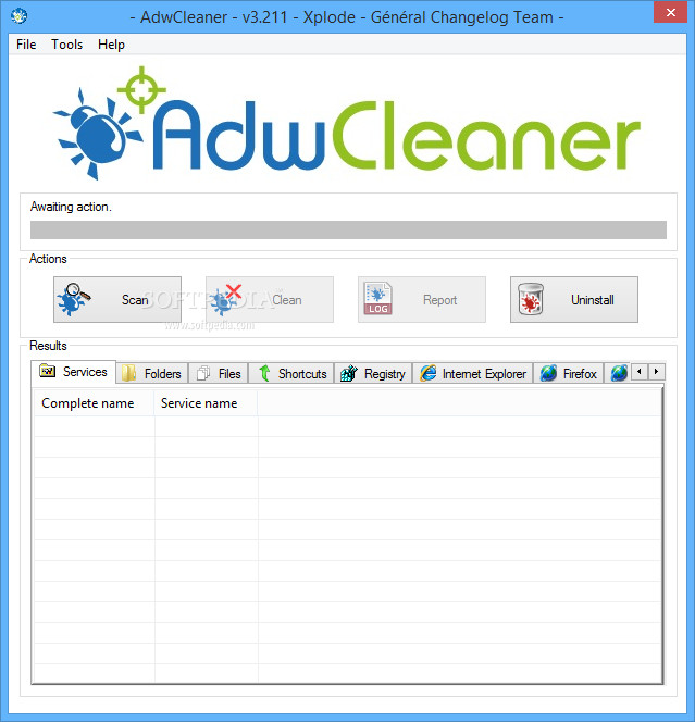 AdwCleaner interface scan