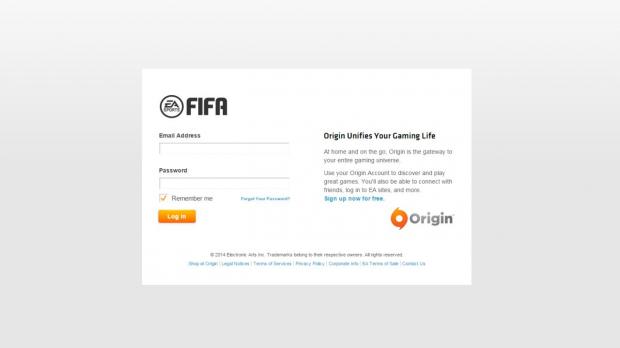 FIFA 15 Ultimate Team Web App Login Verific