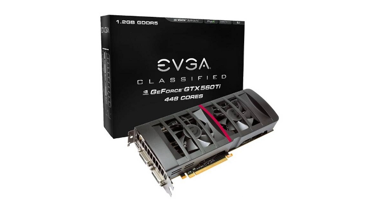 EVGA GTX 560 Ti 448 Cores Classified graphics card Enlarge picture