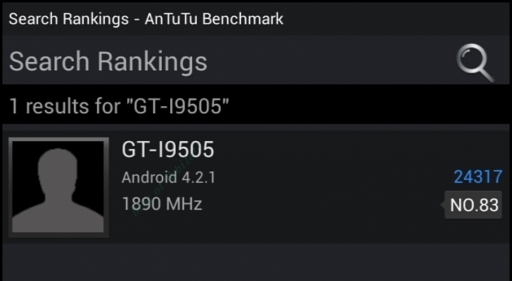 Galaxy S IV LTE GT-I9505 Spotted in AnTuTu - Softpedia
