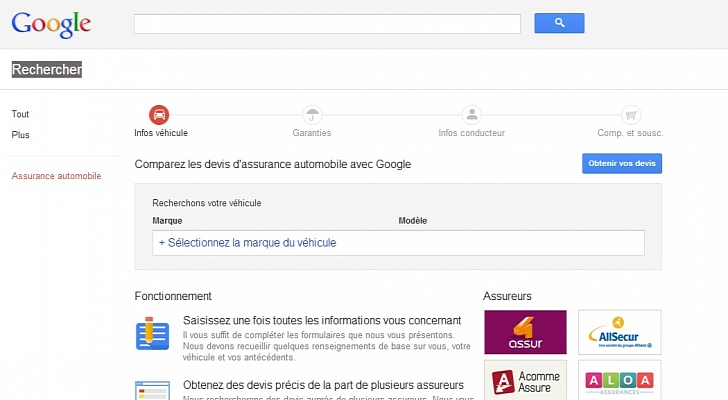 Google Launches Car Insurance Price Comparison Tool in France
