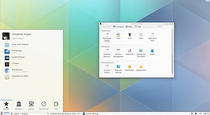 Plasma 5 KDE