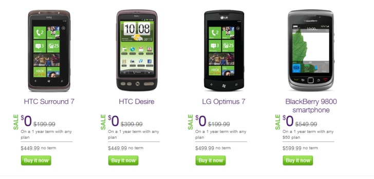 Telus offers four handsets for free this weekend