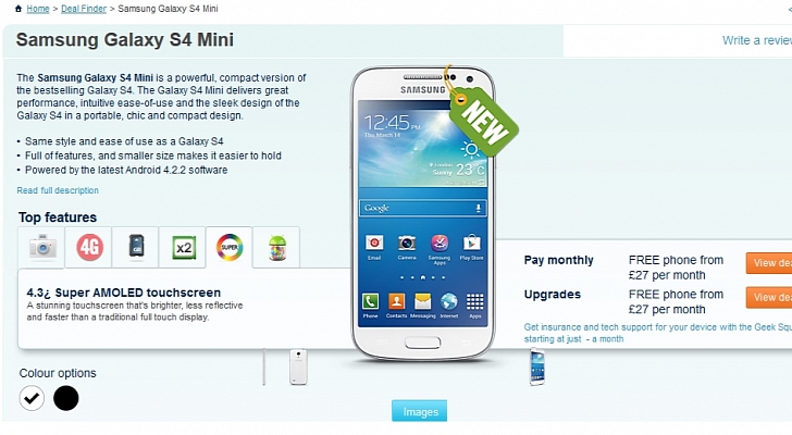Samsung Galaxy S4 mini Emerges at The Carphone Warehouse ...