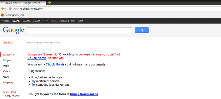 Lelucon Chuck Norris Di Google