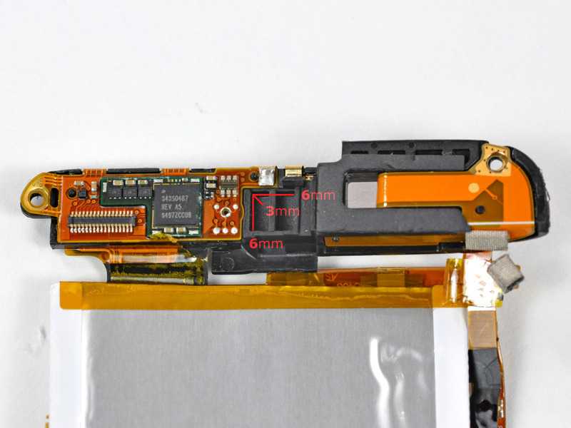 Image comment: iPod touch (third-gen) logic board - “camera spot” 
