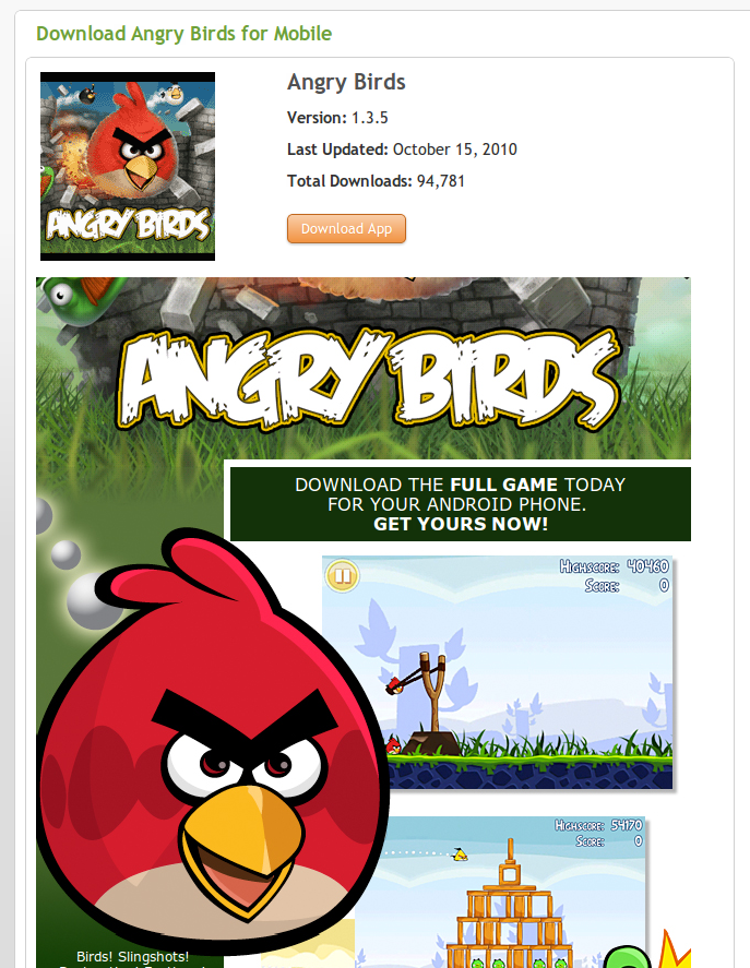 Angry Birds Hits Gold On Android Download Here