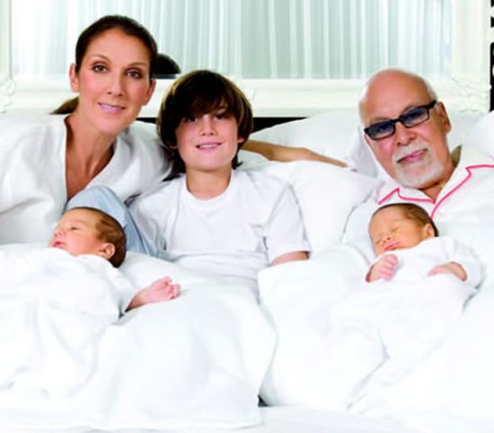 Image comment Celine Dion with husband and children for the family 