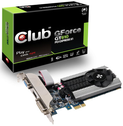 Cards on Pci Express X1 Video Card   Club3d Intros Useful Geforce Gt 610 Pci