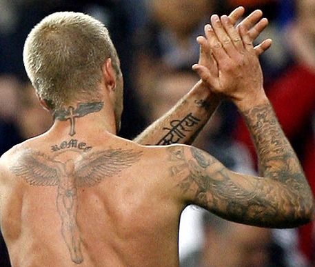 Image comment David Beckham got a new secret tattoo on his chest
