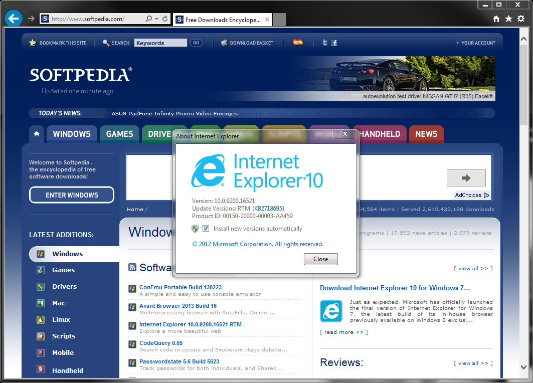 cara update internet explorer windows 7