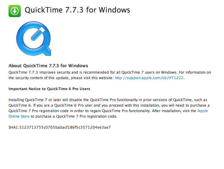 Quicktime Player En Windows Vista