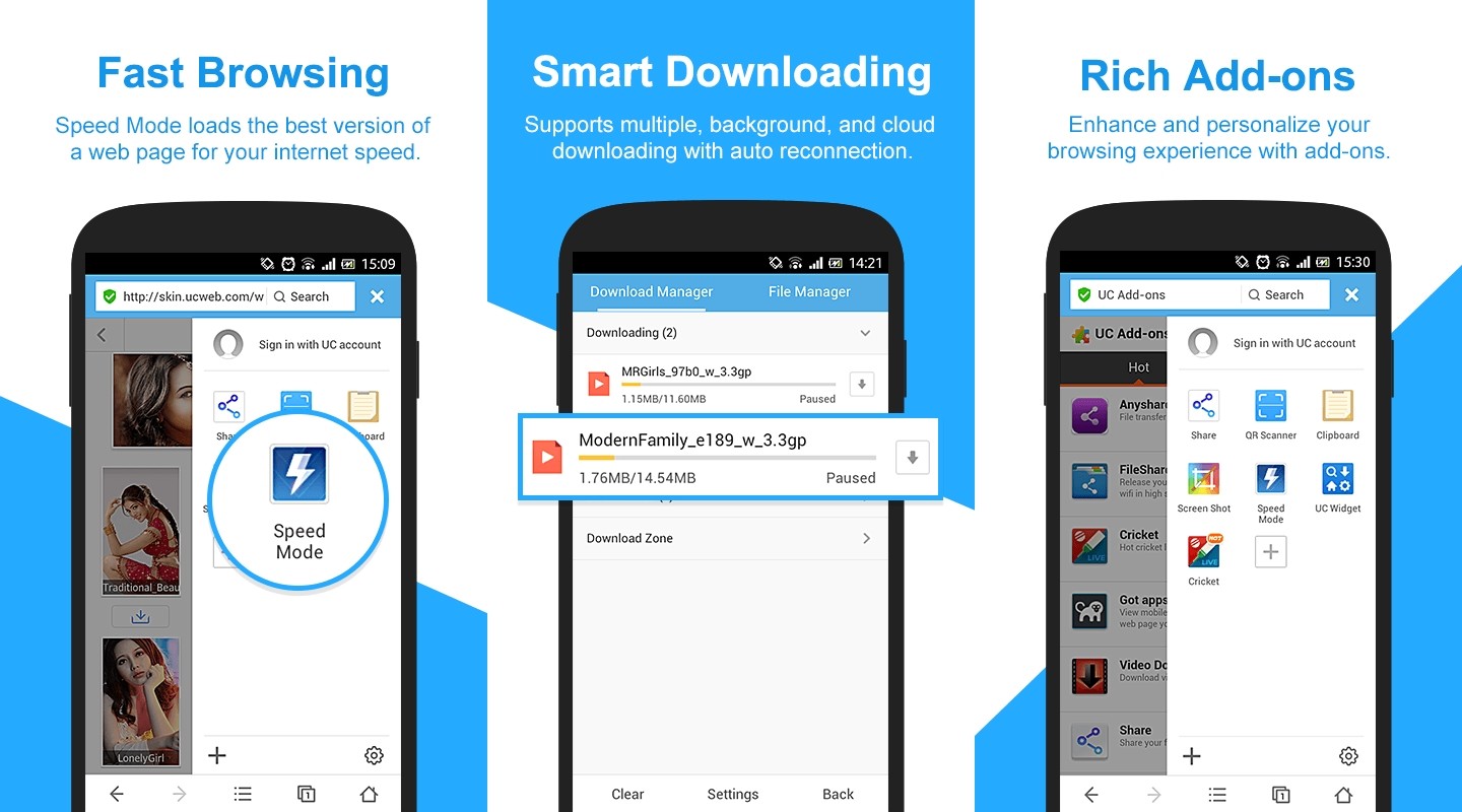 Download UC Browser 9.7 for Android