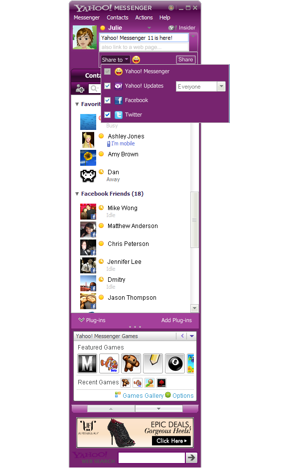Yahoo Messenger Installed