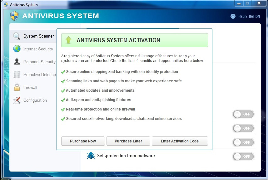 Fake-AV “Antivirus System” không cho nạn nhân khởi động Safe Mode
