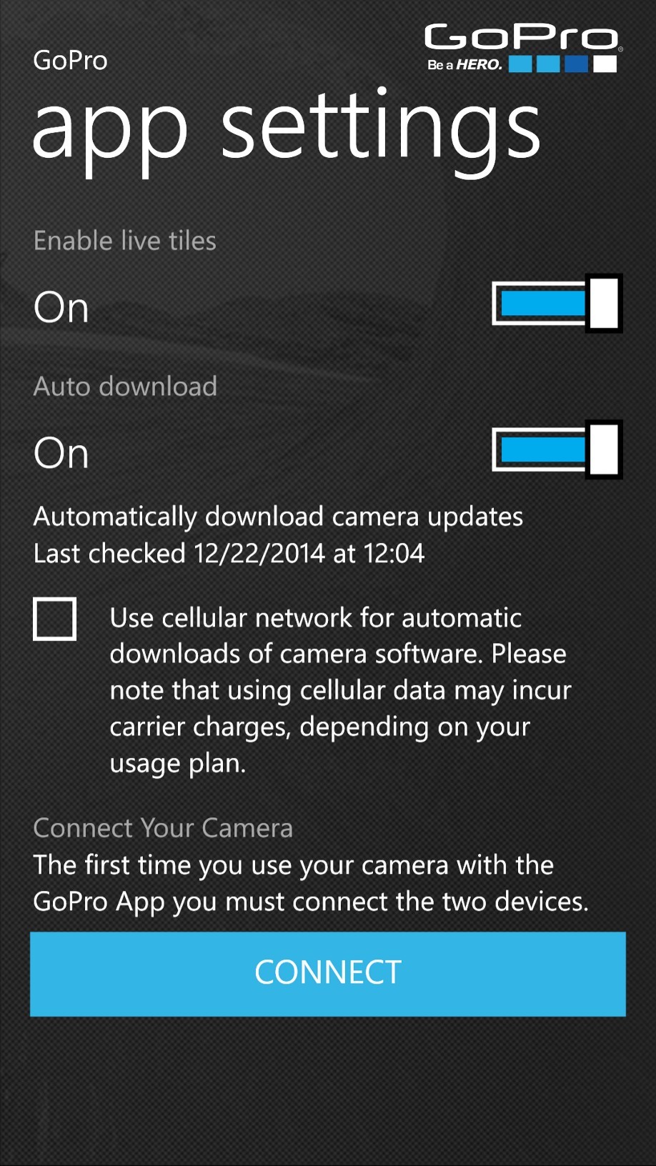 GoPro App for Windows Phone Gets Updated, Adds HERO4 Support, Video