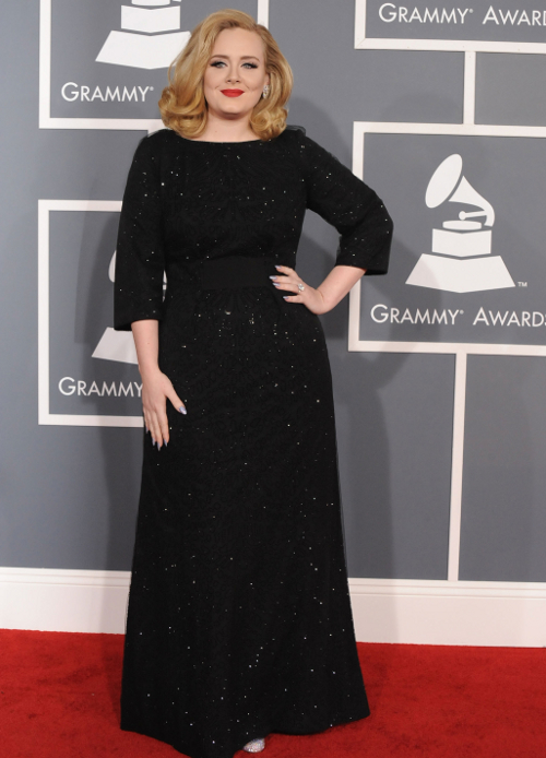 Adele unveils dramatic new look at the Grammys 2012