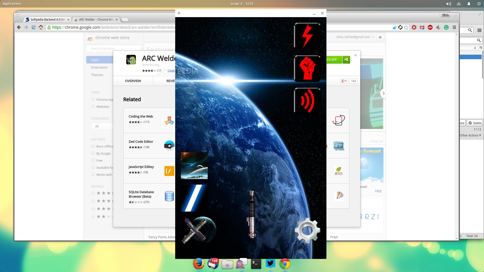 Android app running in elementary OS