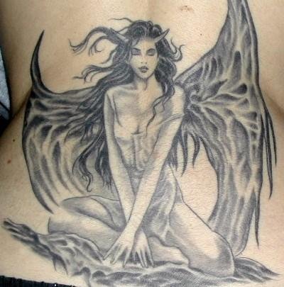 Remove Tattoos on Beautiful Angel Demon Tattoo   How To Remove Unwanted Tattoos