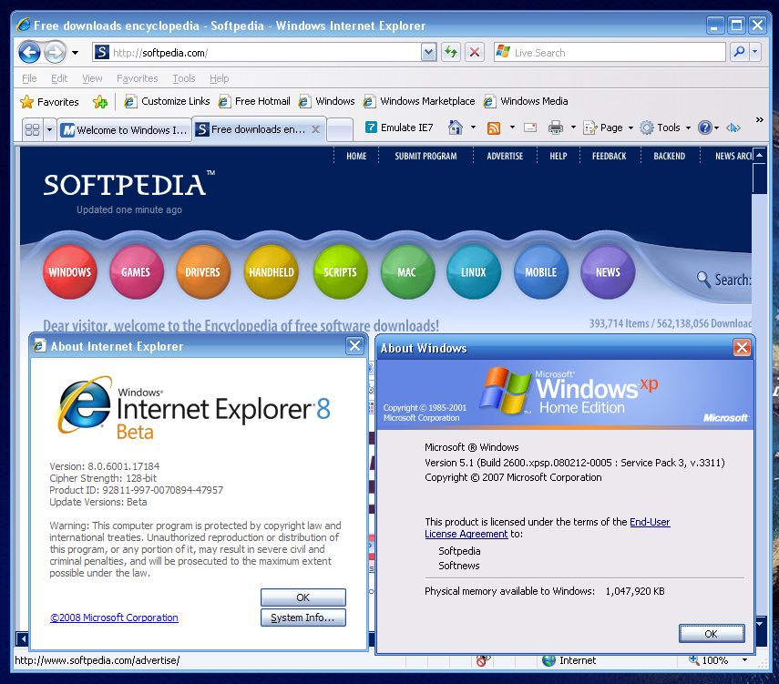 Internet Explorer 8 Beta 2 For Windows Vista