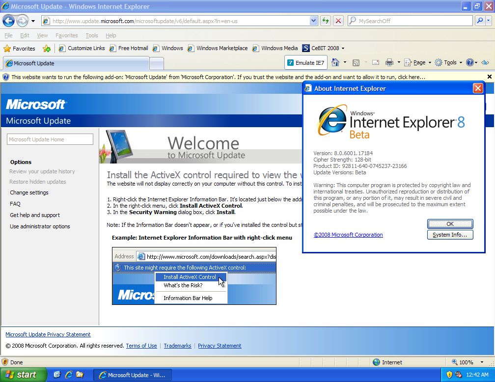internet explorer 8 xp download