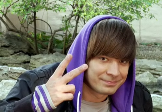 Image comment: Jimmy Fallon as Justin Bieber in “Reflections” skit