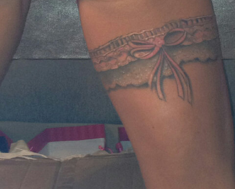 Image comment Katie Price gets new tattoo on her thigh a garter