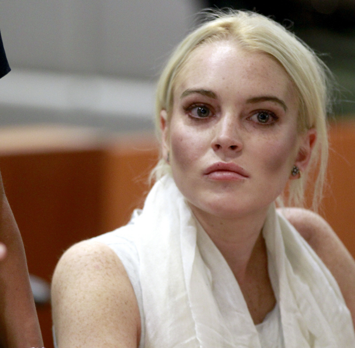 Image comment Lindsay Lohan in court looking shocked as her probation is 