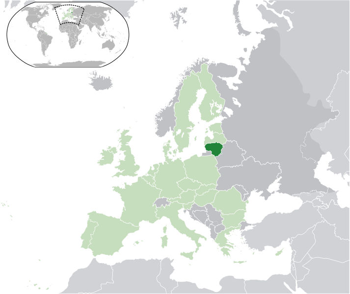 map of lithuania in europe. Image comment: Map of Europe