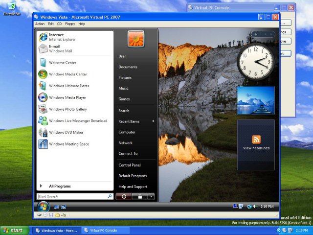 Microsoft Virtual Cd Control Panel Vista