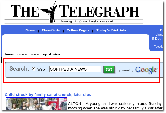 Newspaper to Add Google Search Box - Softpedia