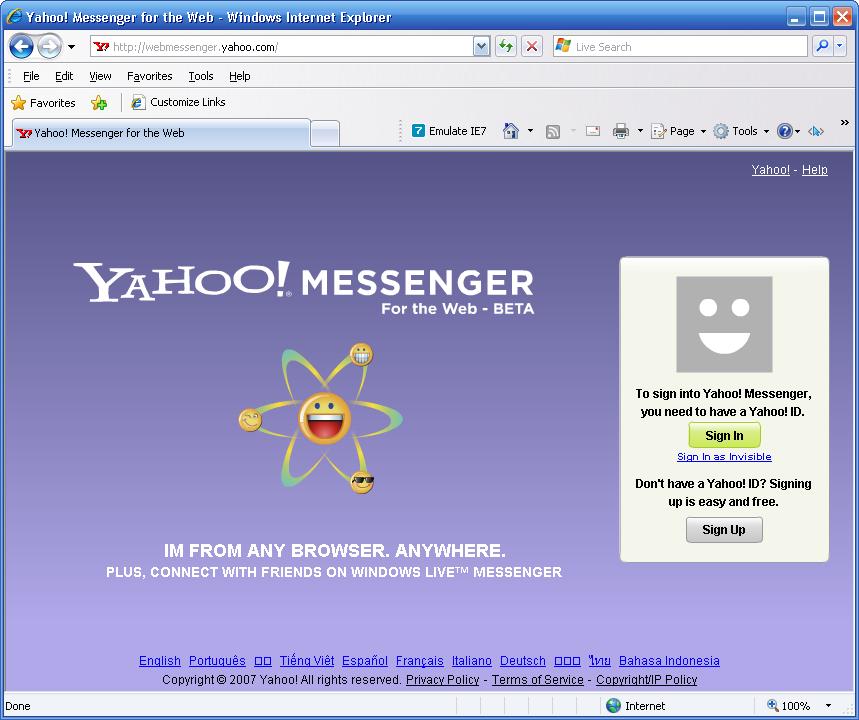 Yahoo messenger offline installer for windows 7