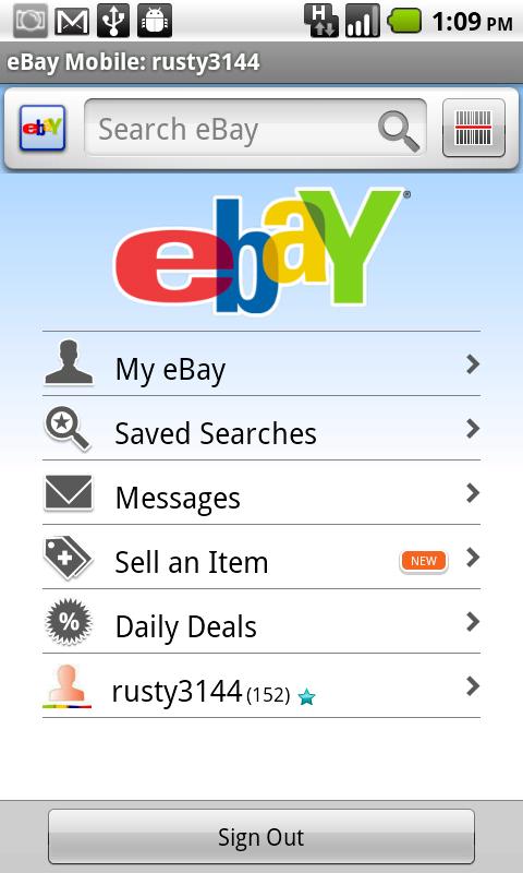 Official eBay for Android App Updated with Selling Support ...