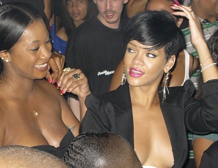 Rihanna Goes for Gaping Blazer with Sequined Pasties