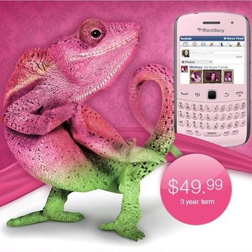 Blackberry on Telus Goes Pink With Blackberry Curve 9360   Picture 1 Detail