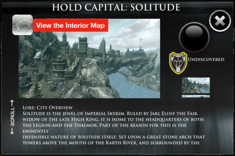 Elder Scrolls World  on The Elder Scrolls V  Skyrim Official World Interactive Map App