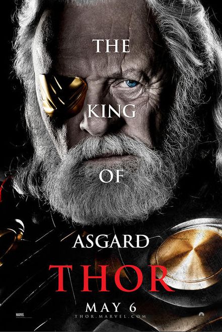 Character poster for “Thor”: Anthony Hopkins  is Odin