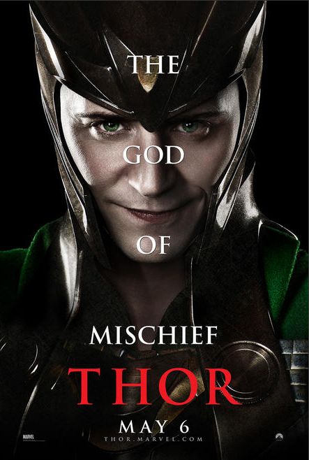 Character poster for “Thor”: Tom Hiddleston is  Loki