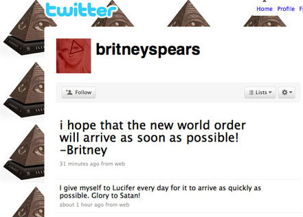 Britney Spears Twitter Hacked Satanic Statue Arkansas