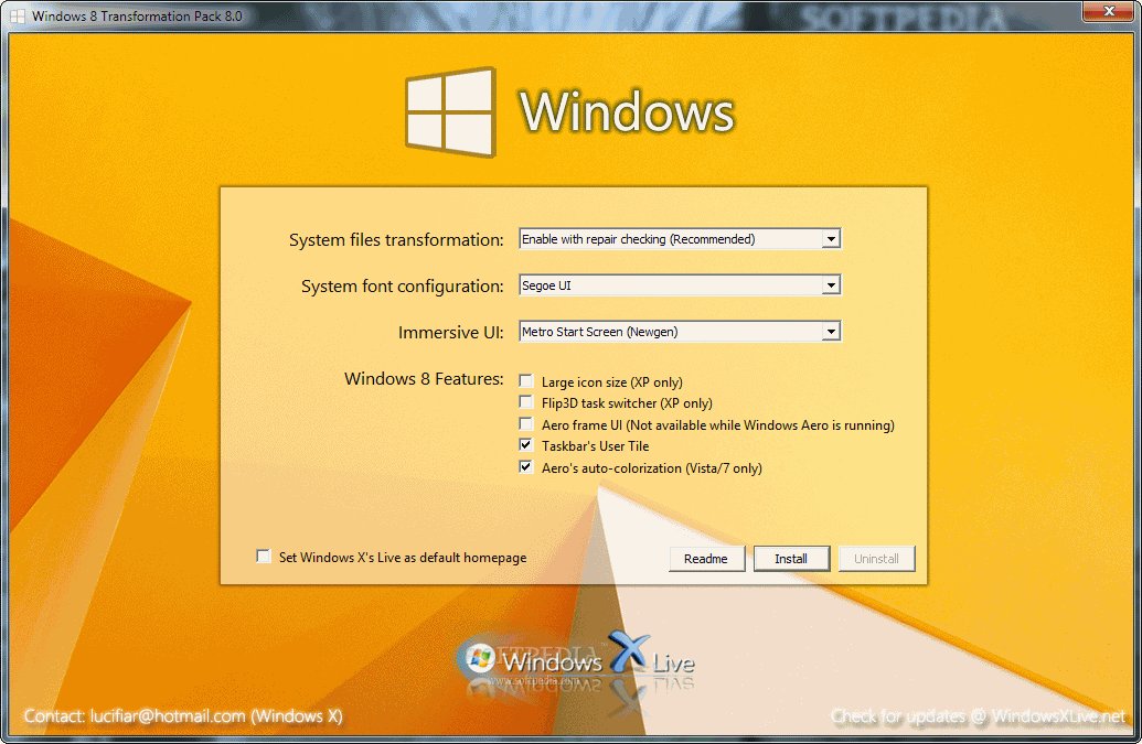 Трансформация Windows Xp Vista