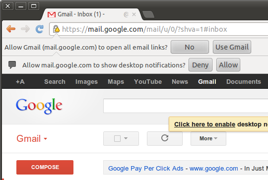 Gmail as the default email client in Chrome
