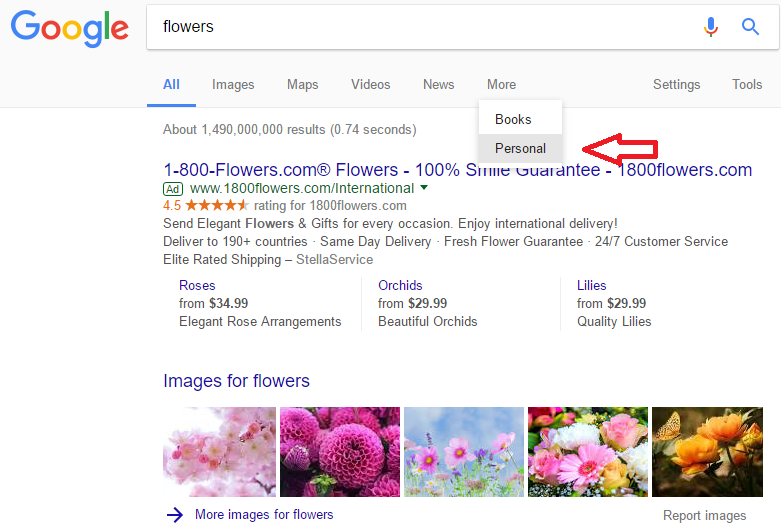 google-adds-personal-tab-lets-you-search