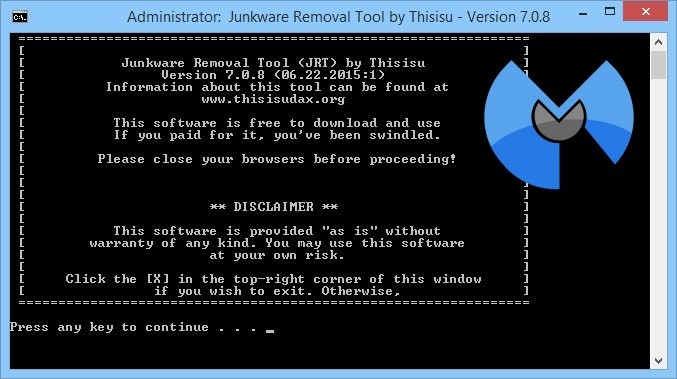      Junkware Removal Tool 8.0.9