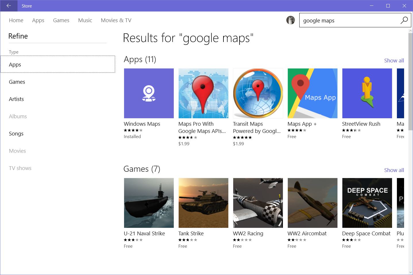 does windows phone have google maps