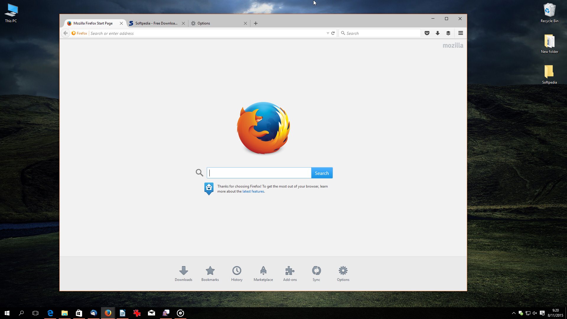 Mozilla Firefox Software Window 10