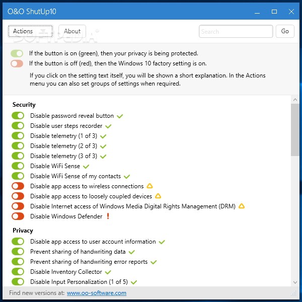 O&O ShutUp10 Review - Windows 10 Privacy & Security . 
