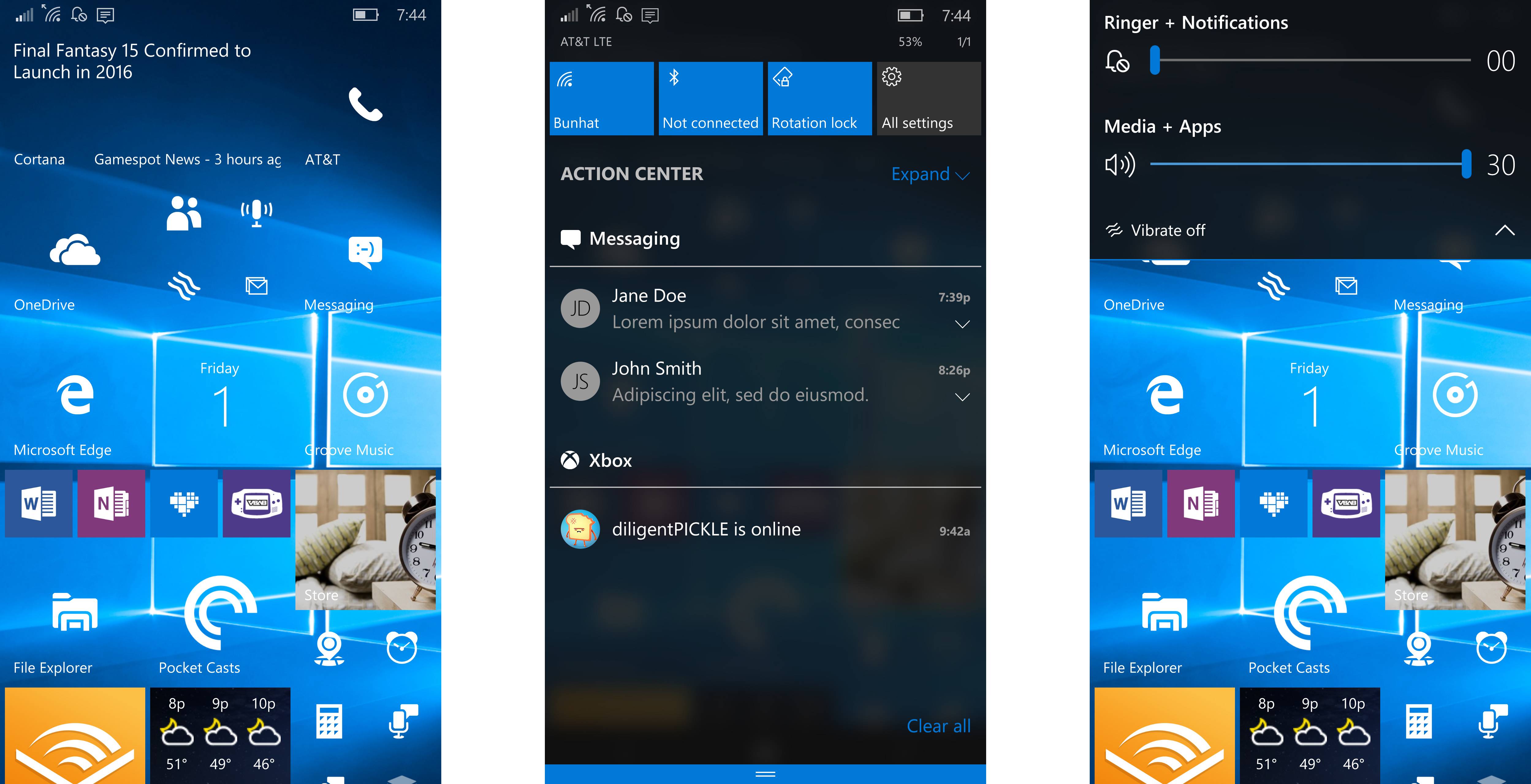 Windows 10 Mobile Fan Redesigns Part Of The OS Adds Blurred