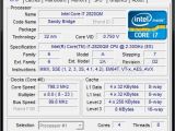 Intel Sandy Bridge mobile notebook CPU-Z Core i7 2820QM